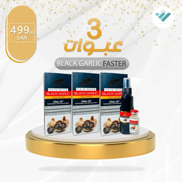 Faster Hair Back Black Garlic Oilex Oil